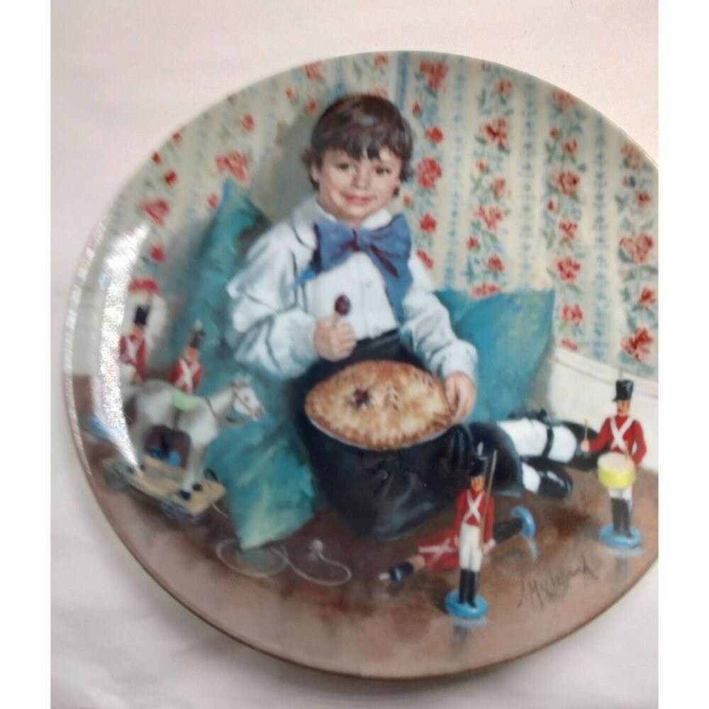 Little Jack Horner Plate Mother Goose John McClelland Limited Ed Reco 1982